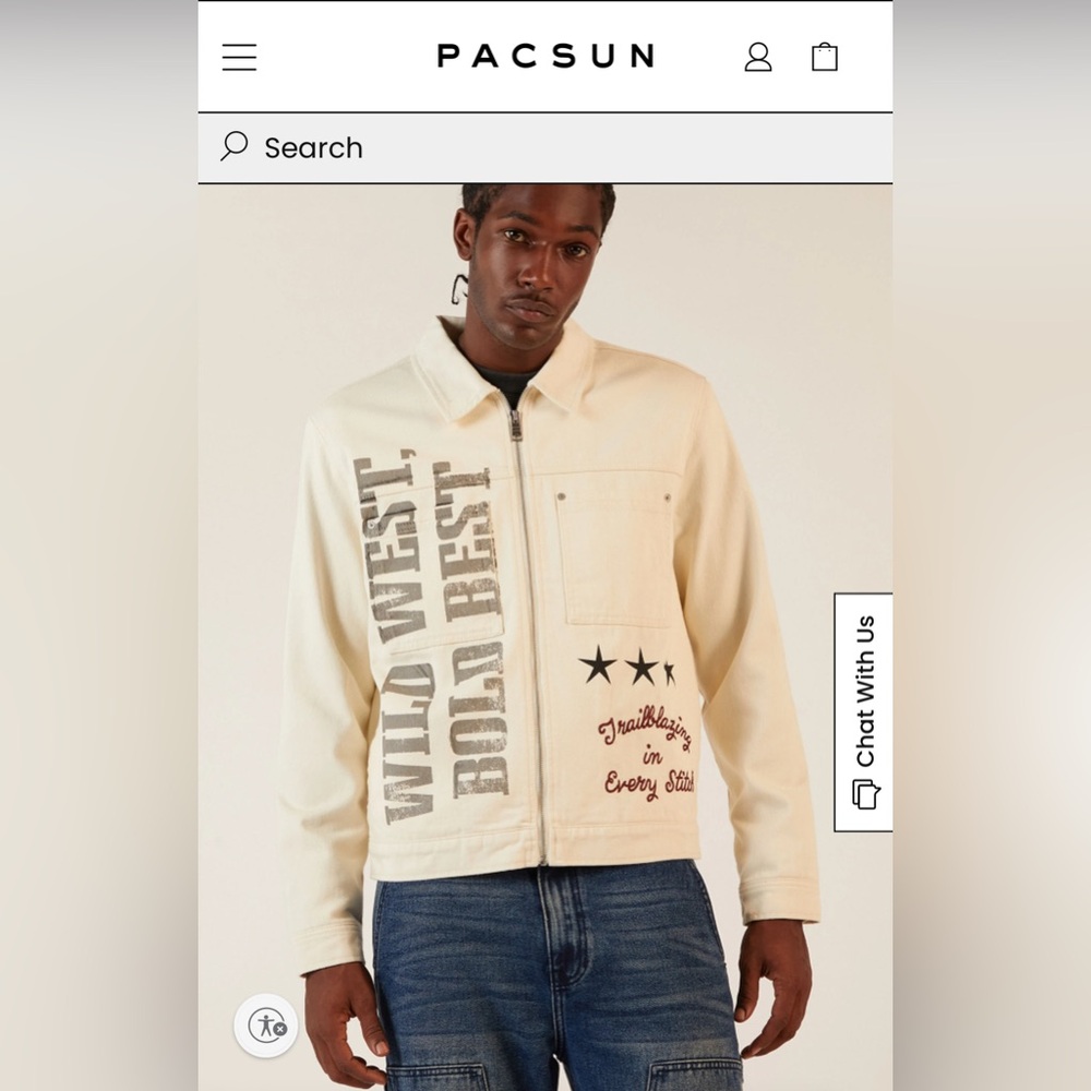 PacSun Bone California Cowboy Gas Jacket